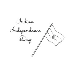 line art of Indian Independence Day good for Indian Independence Day celebrate. line art.