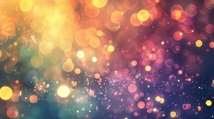 Vibrant spectrum of bokeh illumination: a symphony of blurred lights capturing the essence of nighttime ambiance