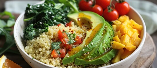 Vibrant Vegan Buddha Bowl Recipe with Quinoa, Avocado, Spinach, and More