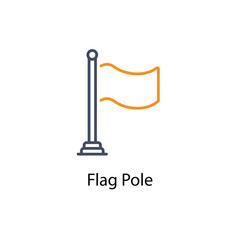 Flag Pole vector icon