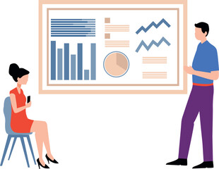 A boy and a girl are talking.