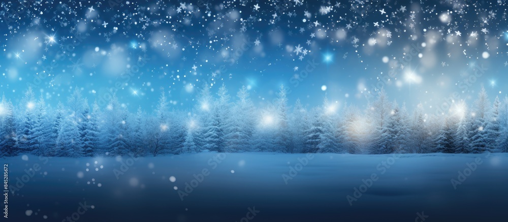 Poster winter season with a christmas and new year holidays backdrop featuring a glittering lights backdrop