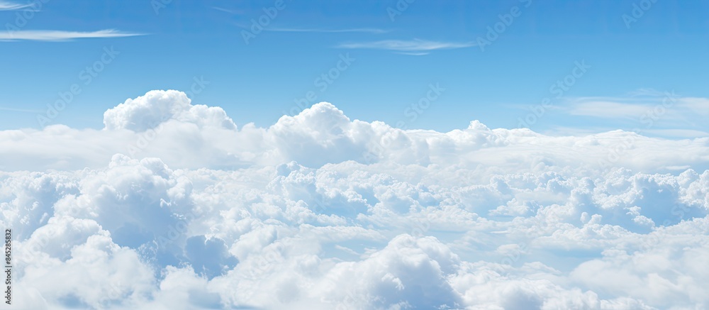 Poster the sky is adorned with crisp white clouds creating a serene and picturesque backdrop a high resolut