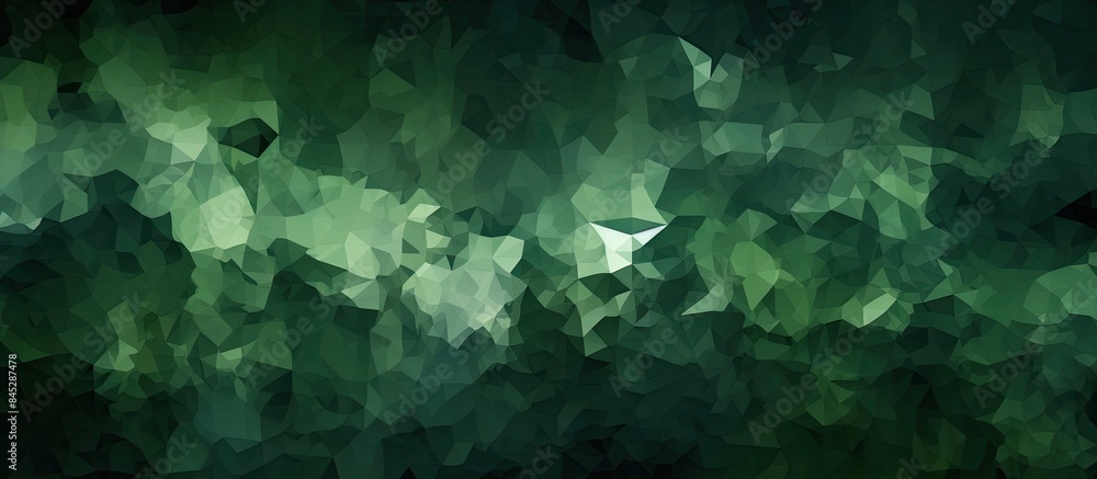 Aufkleber military camouflage inspired abstract mosaic green pattern wallpaper background with a view resembli