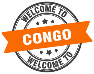 Fototapeta premium Welcome to Congo stamp. Congo round sign