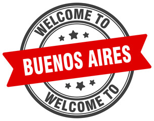Welcome to Buenos Aires stamp. Buenos Aires round sign