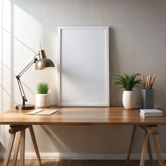 white non-frame poster on desk