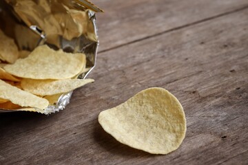 Potato chips in the bag