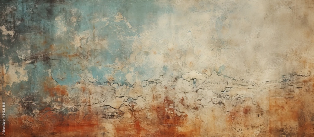 Poster a stunning vintage inspired wall background with abstract grunge decorations that add a touch of art