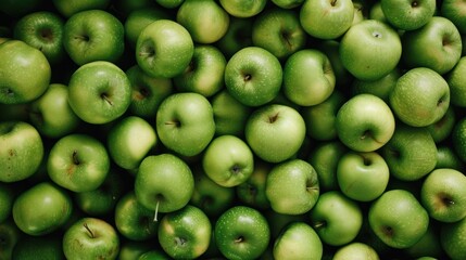 Green Apple Background, pile of green apples