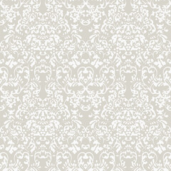 Vintage Floral Seamless Pattern. Seamless simple floral with wavy striped background.geometric distressed  Vector damask illustration with leaves. Decorative botanical 