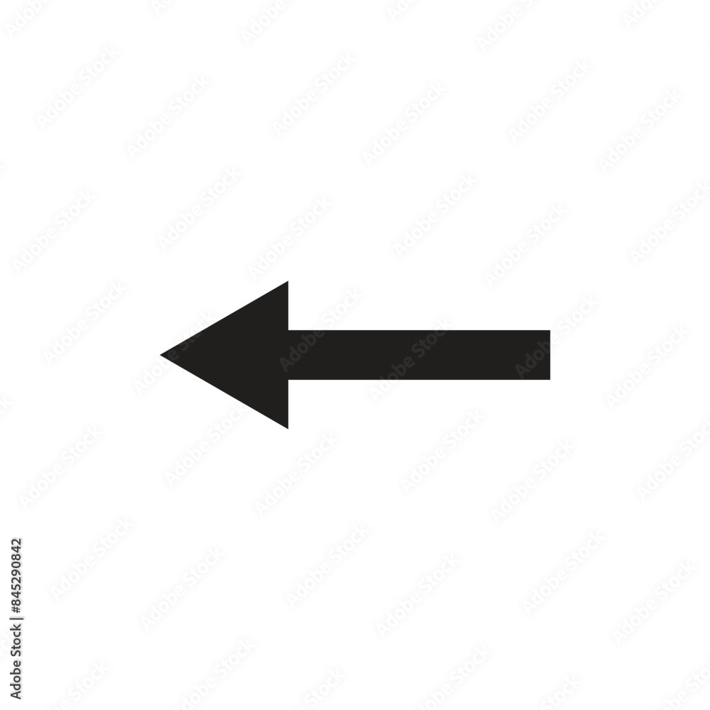 Poster Left arrow icon symbol vector for website and app