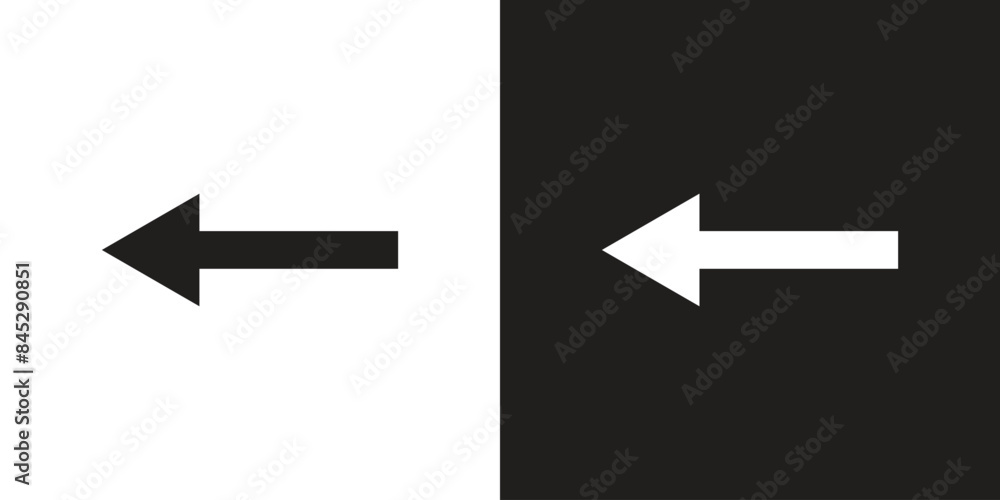 Poster left arrow icon symbol vector for website and app