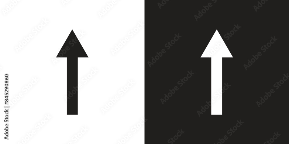 Poster up arrow icon symbol vector for website and app