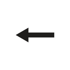 Left arrow icon symbol vector for website and app