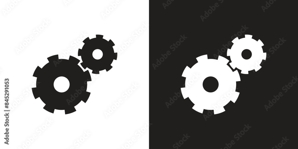 Poster gears icon symbol vector for website and app