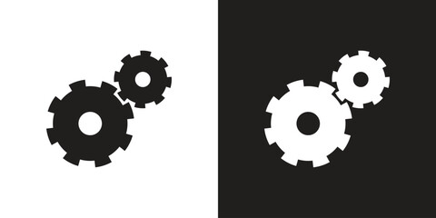 Gears icon symbol vector for website and app