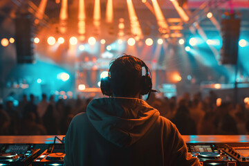 crowd of people dancing at concert 