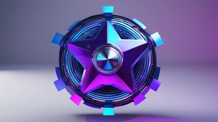 Data analytics and artificial intelligence with graphs and charts, space theme with neon multicolour, abstract illustration