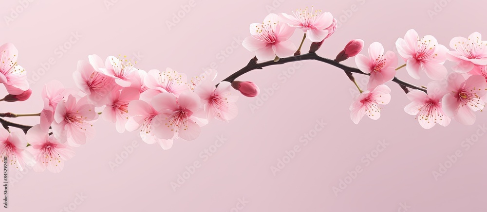 Poster a minimalist style banner featuring a millennial pink background provides a visually appealing backd
