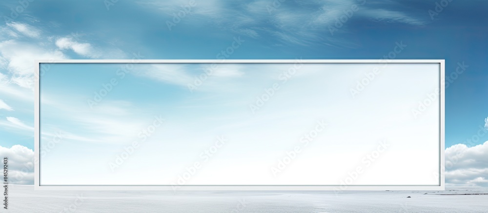 Poster a massive billboard dominates the sky its vacant area inviting the addition of text or images amidst