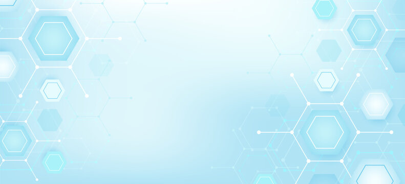 Structure molecule and communication. DNA, atom, neurons. Scientific concept for your design. Connected lines with dots. Medical, technology, chemistry, science background. Vector illustration