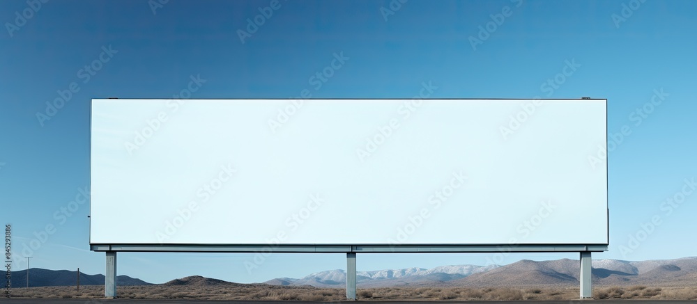 Poster a massive billboard dominates the sky its vacant area inviting the addition of text or images amidst