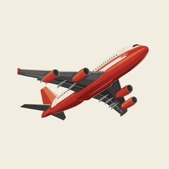 Web Realistic 3D model of an airplane flying in the air isolated on white background. Passenger plane sky flying. Vector Illustration