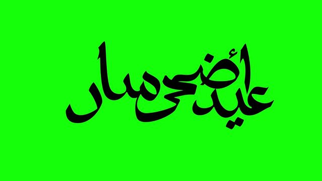 Eid Adha Mubarak  Arabic Calligraphy Animation 4K	
