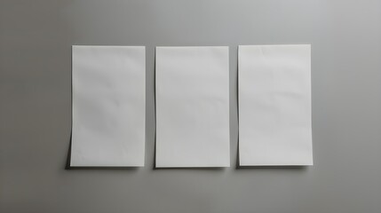 Blank flyer poster isolated on grey to replace your design