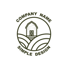 Vintage Retro Rustic Barn Farm, Natural rustic barn, farmhouse, warehouse logo with a retro vintage concept.