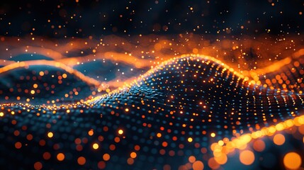 Obraz premium Abstract digital data background. Can be used in the description of network abilities, technological processes, digital storages, science, education