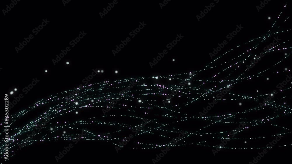 Fototapete PNG Alpha.Abstract digital dot line particle data background connecting technology concept.