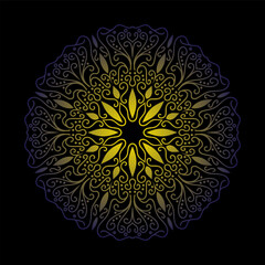 Mandala texture flower beautiful vector vintage decorative element oriental illustration