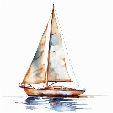 recommend clip art: watercolor of a sailboat clipart isolated on white background. concept for important components of the design