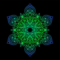 Mandala texture flower beautiful vector vintage decorative element oriental illustration