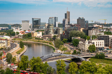 Fototapeta premium business building in vilnius business centre construction
