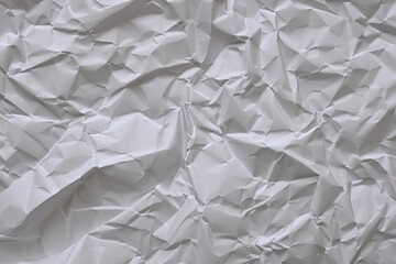 Obraz premium The crumpled white paper background, Generative Ai