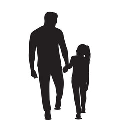 Father and Daughter silhouette