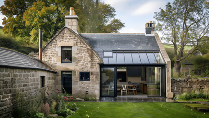 Slate and Stone: A Cool Extension to a Converted Outbuilding