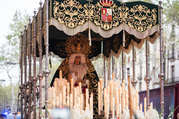 Karfreitagsprozession in Barcelona, Spanien
