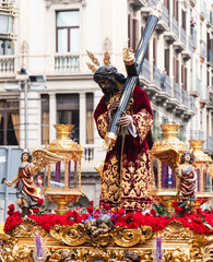 Karfreitagsprozession in Barcelona, Spanien