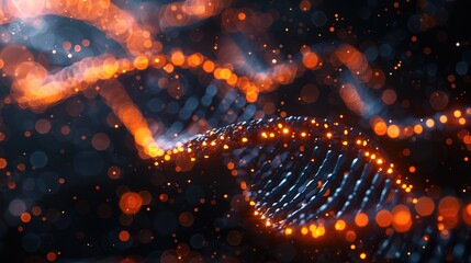 Biotechnology bioinformatics concept of DNA and protein letter background, DNA and protein sequence 3d render