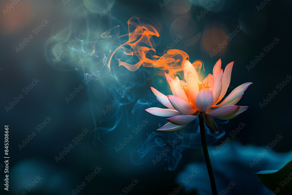 Wall mural lotus flower, close up of a lotus flower, water lily flower