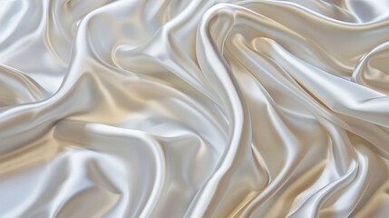 Fototapeta premium Sleek Satin Fabric Texture in Soft Silver Gray