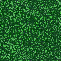 Whole leaf pattern, leaf pattern, grass pattern, abstract pattern. continuous pattern, vector illustration