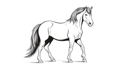 Obraz premium horse outline for coloring page