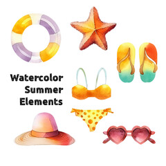 It's a summer element painted with watercolors.