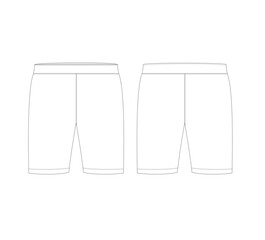 Custom Shorts design Vector Template. Clothes template flat sketch