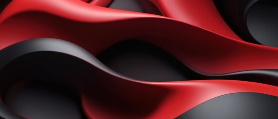 abstract flowing red and black background illustration